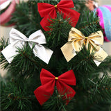 Xpoko Gold Silver Red Christmas Bows Christmas Tree Decoration Ribbon Bows Noel 2022 New Year Xmas Christmas Decoration For Home Natal