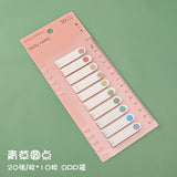 back to school 200 Sheets/pack Morandi colour Sticky Notes Memo Pad Index Label Note Bookmarks Notepad School Office Stationery Supplies