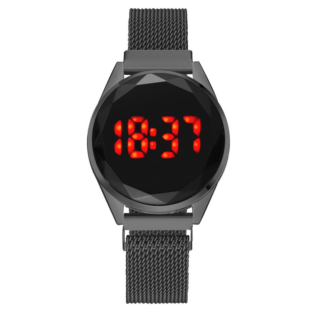Xpoko Fashion Rose Gold Led Digital Dial Women Watches Simple  Magnetic Dress Quartz Watch Luxury Watch Gift