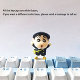 Cute Crayon Shinchan Personality Cartoon Anime Mechanical Keyboard Keycaps PBT custom Keycap Diy Key Cap Accessories Cherry Mx