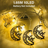 10Led Eid Mubarak Led Light String Star Moon Night Light Islamic Muslim Festival Decorations For Home Ramadan Kareem Ornaments