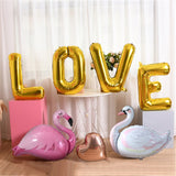 1Set 30inch Love Red Rose Gold Letter Inflatable Balloons Heart Shape Foil Balloon for Wedding Decoration Valentines Day Decor