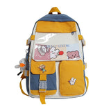 Fashion Kawaii WomenMochila Cute Student Schoolbag for Girls Laptop Backpack Multi Pockets Teens Rucksack Travel Bag