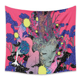 Psychedlic Pink Tapestry Hippie Room Wall Hanging Blanket Art Home Decor Psychedelic Background Tapestry 95x73CM