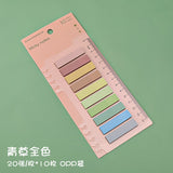 back to school 200 Sheets/pack Morandi colour Sticky Notes Memo Pad Index Label Note Bookmarks Notepad School Office Stationery Supplies