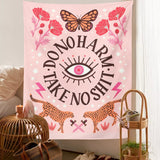 Evil Eyes Tapestry Boho Tapestry Pink Tarot Card Tapestry Wall Hanging Divination Ouija Wall Decor College Dorm Bohemian Decor