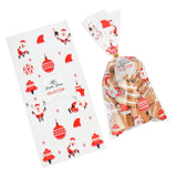 50pcs Santa Snowman Snowflake Printing Plastic Gift Packaging Pouches Christmas Party Bakery Cookies Snack Biscuit Candy Pouches