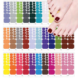 Xpoko 22Tips/Sheet European And American Solid Color Toenail Stickers  Waterproof Fashion Nail Stickers Manicure Decals