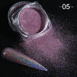 Xpoko 1 Box Pearl Nail Glitter Powder Neon Shimmer Mirror Mermaid Dipping White Purple Nail Chrome Pigment Dust Polish Decor GLB01-07