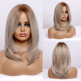 GEMMA Bob Wigs Ash Gray Platinum Synthetic Wig with Bangs for Black Women Short Wave Natural Daily Heat Resistant Cosplay Hair