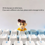 Cute Crayon Shinchan Personality Cartoon Anime Mechanical Keyboard Keycaps PBT custom Keycap Diy Key Cap Accessories Cherry Mx