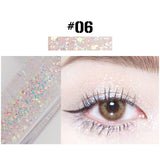 Xpoko 10 Color Diamond Eye Shadow Nude Metal Shimmer Glow Glitter Single Liquid Eyeshadow Makeup Pigment Accessorices Beauty Cosmetics