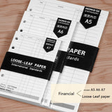 back to school A5/A6/A7  Notebook Agenda Monthly Weekly Diary Planner 45 Sheets Six Hole Standard Loose-Leaf Paper Office School Stationery