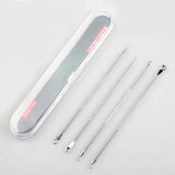 Xpoko 4pcs/set Stainless Steel Blackhead Comedone Acne Corrector Remover Extractor Skin Care Pore Cleaner Needles Remove Tools