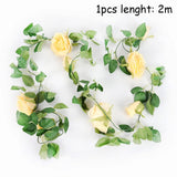 Xpoko 10-40Cm Baby Shower Flowers Hoop Garland Wreath Artificial Plants Rattan Fake Flower Home Garden Decoration Wedding Decorations