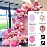Xpoko Pink Macaron Balloon Garland Arch Kit Latex Confetti Baloon Wedding Decor Happy Birthday Party Decor Kids Baby Shower Ballon