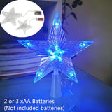 Christmas Tree Top Star Merry Christmas Decorations for Home Shiny Gold Powder Five-pointed Star New Year Gift Navidad Ornament