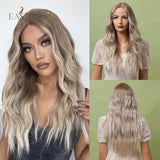 Xpoko EASIHAIR Long Lace Front Synthetic Wigs For Women Blonde Natural Wave Wigs With Baby Hair Heat Resistant For Daily Cosplay Party