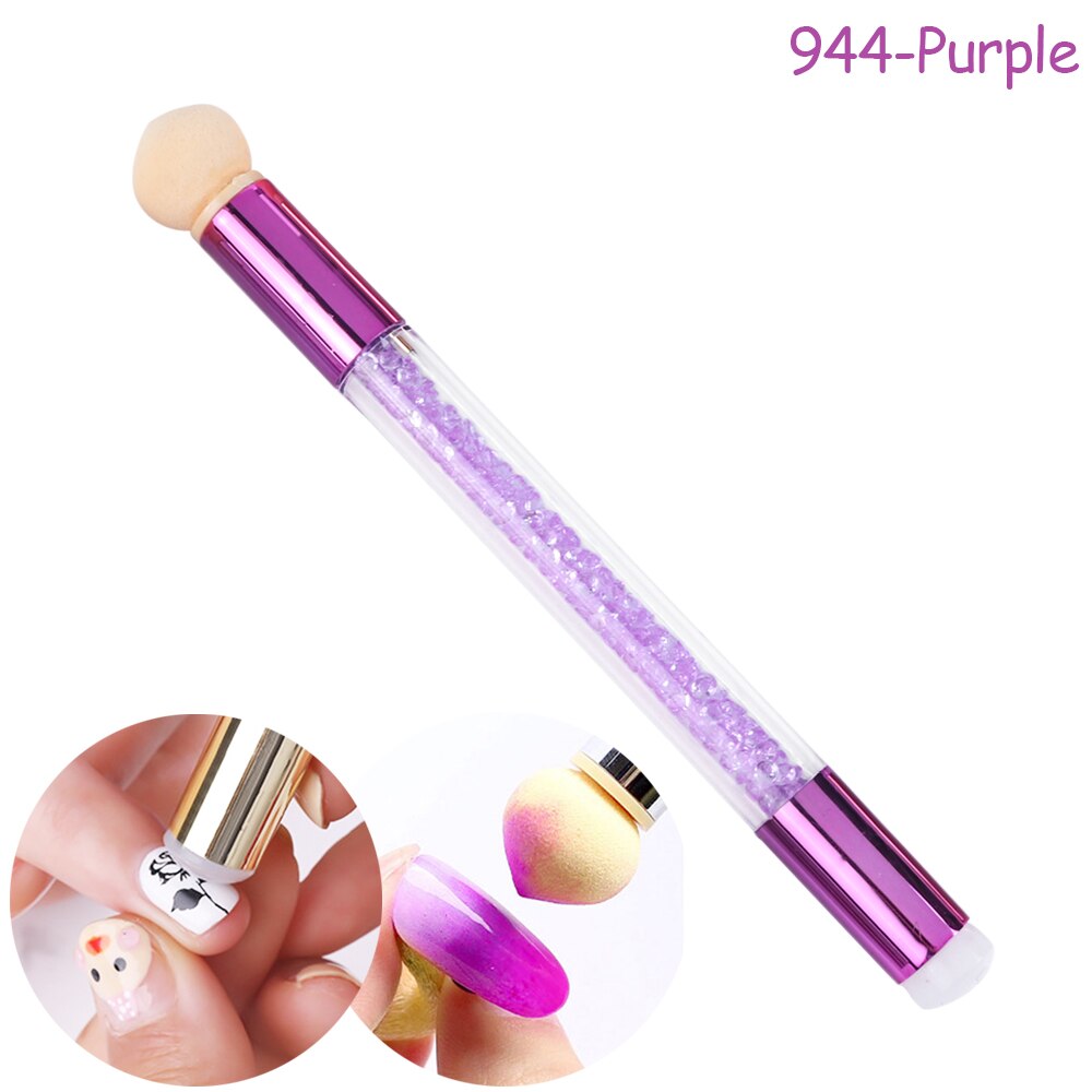 Double Sided Nail Stamper Pen Silicone Jelly Stamper Head Shading Sponge Gradient Brush For Manicure Nail Stencil Tools GL944