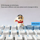 Cute Crayon Shinchan Personality Cartoon Anime Mechanical Keyboard Keycaps PBT custom Keycap Diy Key Cap Accessories Cherry Mx