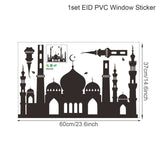 Eid Mubarak Window Sticker Ramadan Decoration For Home Islamic Muslim Party Supplies Ramadan Kareem Wall Stickers EID Al Adha