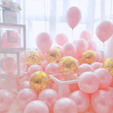 20/40pcs 10inch Pink Balloons Confetti Chrome Metallic Latex Balloon Christmas Baby Shower Birthday Wedding Party Decorations