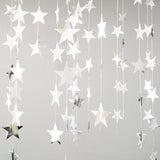 4M Twinkle Star Paper Garland Baby Shower Decorations for Home Boy Girl First Birthday Party DIY Wedding Decor Christmas Props