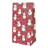 Xpoko 10Pcs Kraft Paper Candy Cookie Bag Santa Claus Snowman Christmas Gift Packing Bags Xmas Navidad New Year Party Decor Supplies
