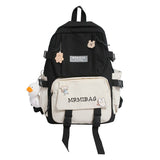 Fashion Cute College Girls School Bag Women Travel Rucksack Teens Bookbag Cotton Backpack Femal Kawaii Laptop Mochila