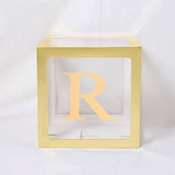 Gold Box Transparent Name Age Box Girl Boy Baby Shower Decorations Baby 2 1st 1 One Birthday Party Decor Gift Babyshower Supplie