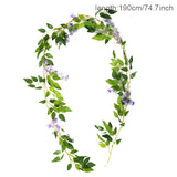 Xpoko 10-40Cm Baby Shower Flowers Hoop Garland Wreath Artificial Plants Rattan Fake Flower Home Garden Decoration Wedding Decorations