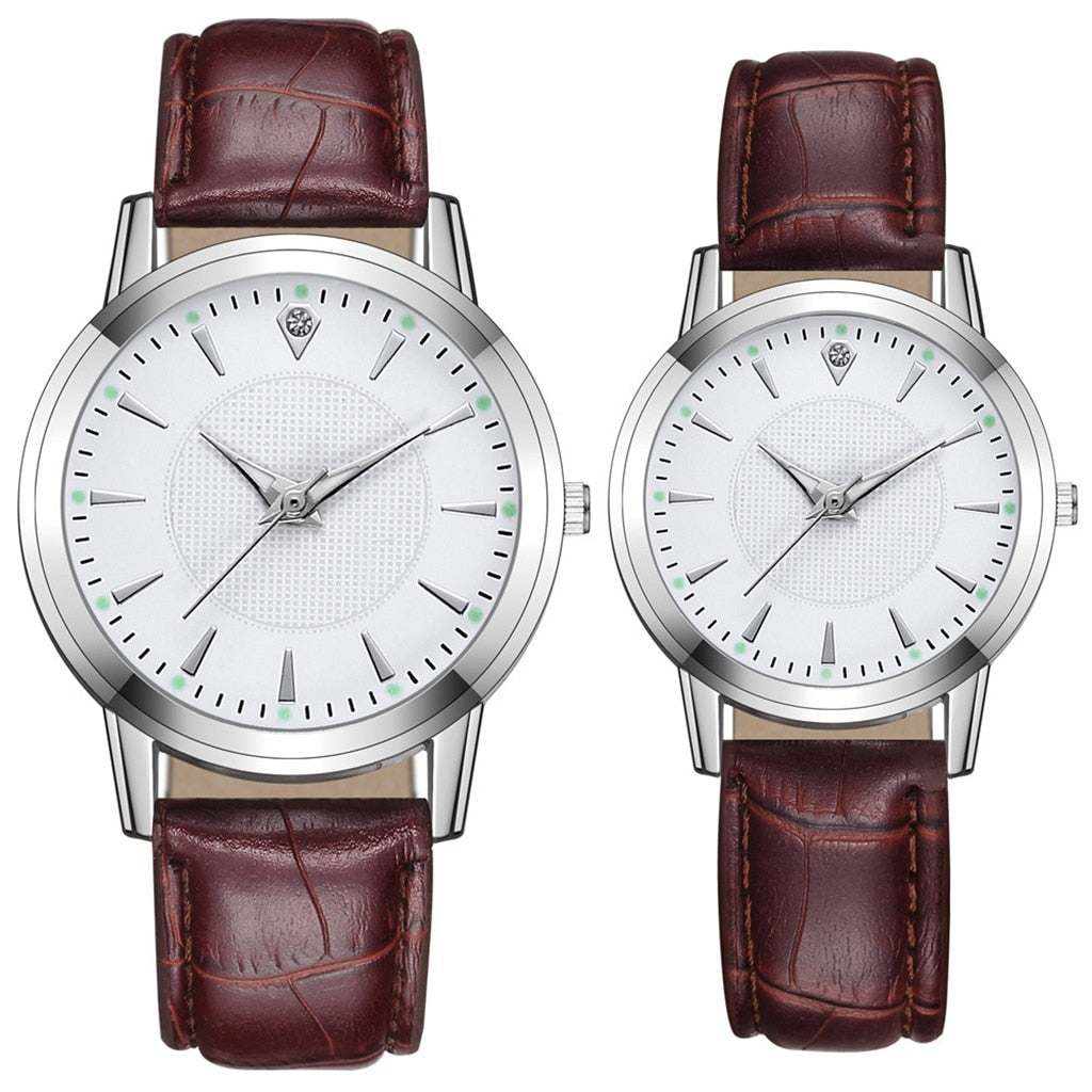 Fashion Lover Watches Couple Quartz Wristwatch Simple Sports Leather Men Watch Women Watches Black Clock Gift relogio masculino
