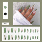 24Pcs Heart Gradient Designs False Nails French Long Ballet Line Bow Coffin Fake Nail Artificial Full Cover Nail Art Tips Z143