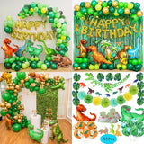 Dinosaur Party Supplies Little Dino Party Theme Decorations Banner Balloon Set for Kids Boy 1st Birthday Party Baby Shower decor