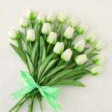 Xpoko Artificial Flower Tulip Latex Bouquet Birthday Wedding Banquet Home Garden Office DIY Flower Arrangement Decoration