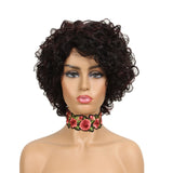 Short Afro Kinky Curly Bob Human Hair Natural Wigs For Women Fluffy Bouncy Curl Colored Brazilian Remy Ombre Blonde Wigs