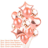 Happy Birthday Decorations Girls Rose Gold balloon Disposable Tableware Baby Shower One Year 1st Birthday Party Decorations