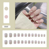 24pcs Multi-type Wear Short Paragraph Long Paragraph Fashion Manicure False Nails Full Cover Wearable Coffin Fake Nail Ballerina