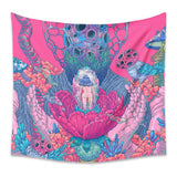 Psychedlic Pink Tapestry Hippie Room Wall Hanging Blanket Art Home Decor Psychedelic Background Tapestry 95x73CM