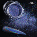 Xpoko 1 Box Pearl Nail Glitter Powder Neon Shimmer Mirror Mermaid Dipping White Purple Nail Chrome Pigment Dust Polish Decor GLB01-07