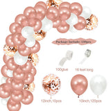 Xpoko Rose Gold Balloon Garland Arch Kit Wedding Birthday Baloon Birthday Party Decor Kids Baby Shower Latex Confetti Ballon Balon