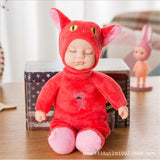 2022 New 23CM Plush Stuffed Toys Baby Dolls Reborn Colorful Sleep Doll Toy For Kids Sleep Kids Plush doll For Girl Toys Gift