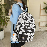 Fashion Women Rucksack Cow Print Girl Waterproof Backpack Kawaii College Bookbag Laptop Bagpack Female Travel Mochila