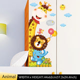 Cartoon Animal Wall Stickers наклейки for Children's Room Decoration Background Giraffe Elephant Self-adhesive Decals Home Decor