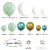 Xpoko New Macaron Mint Green And White Balloon Gold Green Gold Balloon Garland Arch Set Suitable For Wedding Bridal Shower Girl 18Th B