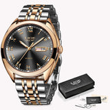 Fashion Women Watches Ladies Top Brand luxury Waterproof Gold Quartz Watch Women Stainless Steel Date Wear Gift Clock 2020