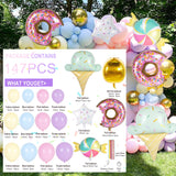 Xpoko Macaron Donuts Balloon Garland Arch Kit Wedding Birthday Party Decoration Kids Baby Shower Party Supplies Donuts Balloons Decor