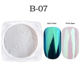 Xpoko 1 Box Pearl Nail Glitter Powder Neon Shimmer Mirror Mermaid Dipping White Purple Nail Chrome Pigment Dust Polish Decor GLB01-07