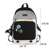 Fashion College Girls Bookbag Student School Bag  for Teen Women Travel Rucksack Leisure Mochila Femal Canvas Backpack