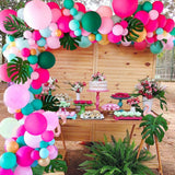 Xpoko Tropical Hawaiian Balloon Garland Arch Kit Ballon Baby Shower Confetti Balloon Birthday Summer Hawaii Party Decor Wedding Party